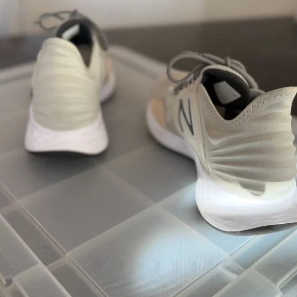 New Balance Cream and Gray Athletic Shoes - Picture 3 of 6